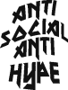 Принт anti social anti hype для печати на майке, футболке, толстовке, свитшоте, кепке или кружке