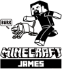 Принт Minecraft james dog  для печати на майке, футболке, толстовке, свитшоте, кепке или кружке